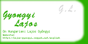 gyongyi lajos business card
